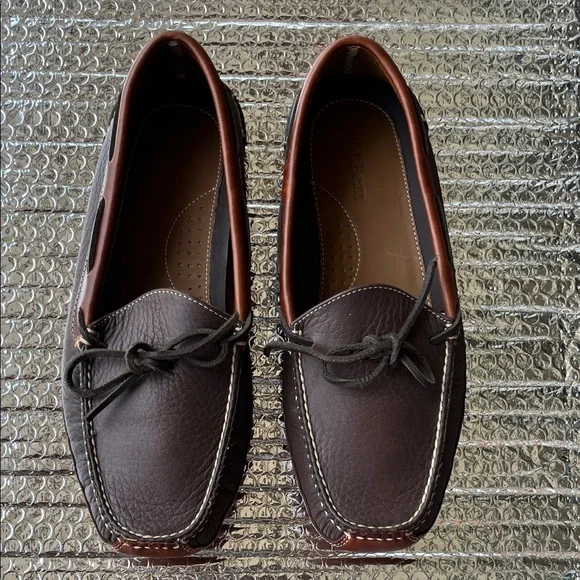 NEW L.L.BEAN Brown Leather Men's Shoes - Picture 1 of 9